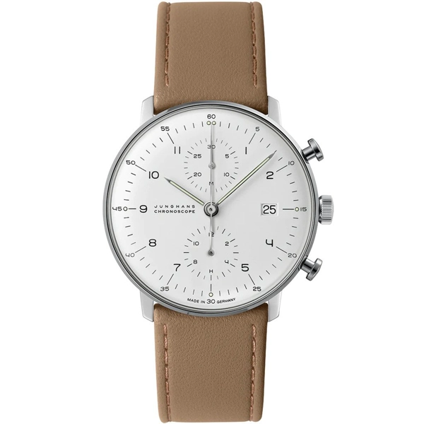 Junghans Max Bill Chronoscope Men s Beige Watch 27 4502.02