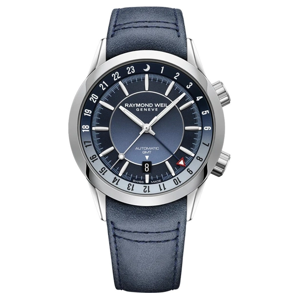 Raymond Weil Freelancer GMT Men's Blue Watch 2761-STC-50001