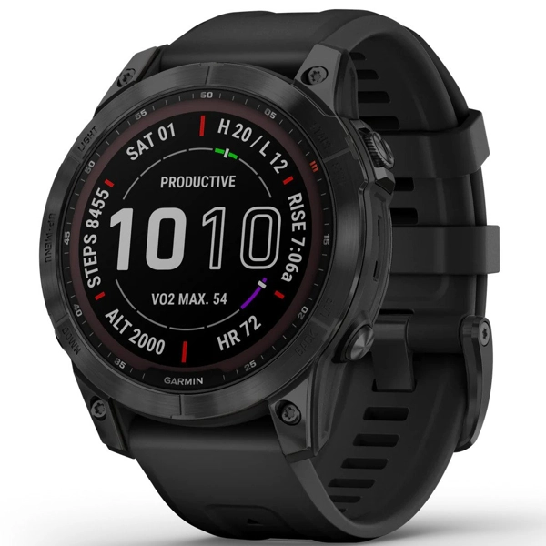 Garmin Fēnix® 7 Sapphire Solar Edition Black DLC Titanium Smartwatch 010-02540-35