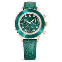 Swarovski  5672931 Green Leather Watches For W..