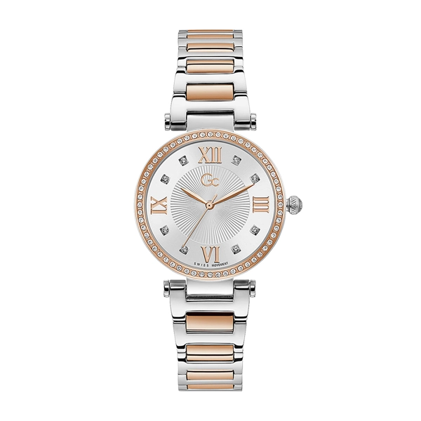 GC Y64001L1MF Women's Silver & Rose Gold Stainless Steel Watches