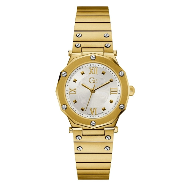 GC Y60004L1MF Women's Silver Dial Gold Stainless Steel Watches