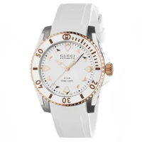 Gucci Dive Ya136407 White Rubber Watches for W..