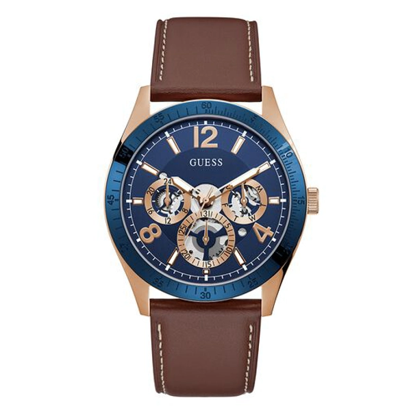 Guess GW0216G1 Men’s Brown Leather Strap Watches