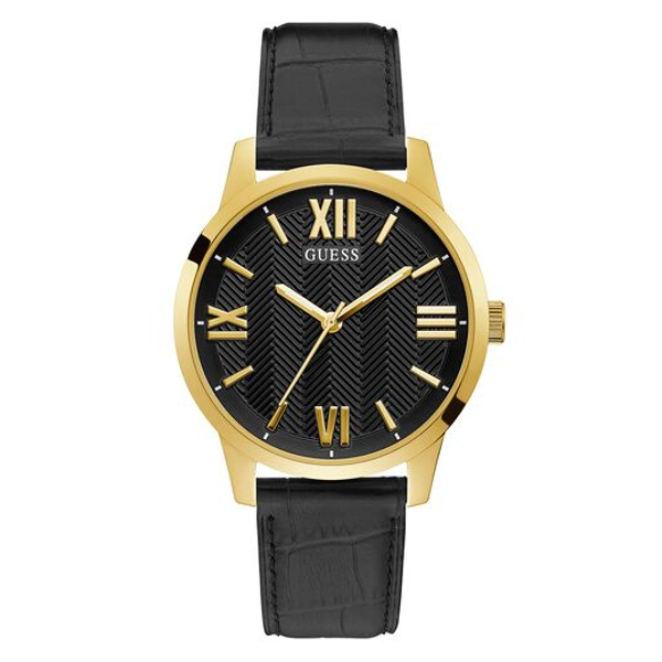 Guess GW0250G2 Men’s Black Leather Strap Watches