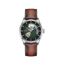 Hamilton H32705560 Green Calf Leather Watches ..