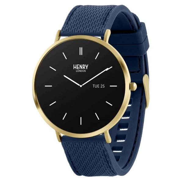 Henry London HLS65-0012 AMOLED Blue Silicone Strap Smartwatch