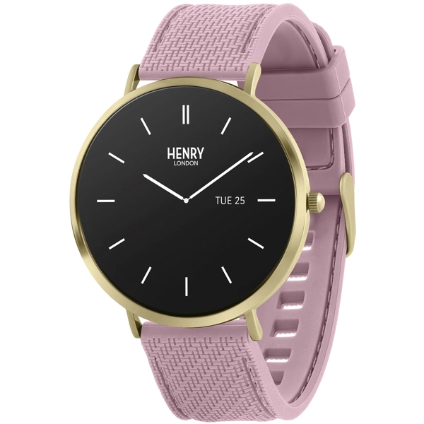 Henry london Ladies Gold & Blush Silicone Smartwatch