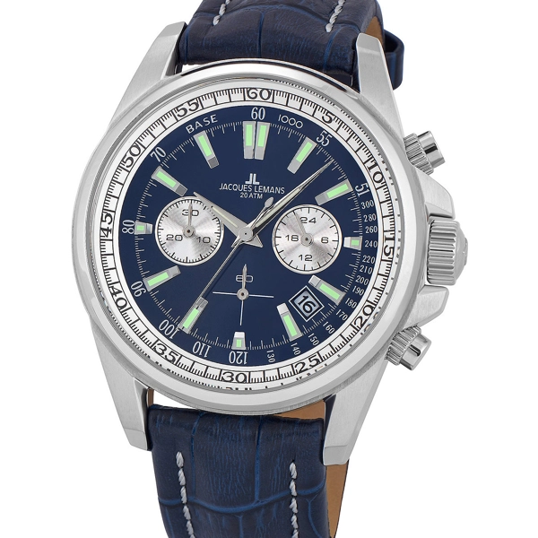 Jacques Lemans 1-1117.1VN Liverpool Chronograph Men's 44mm 10 ATM