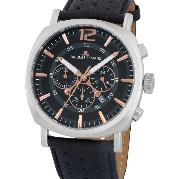 Jacques Lemans 1-1645J Lugano Chronograph Men's 46mm 10 ATM