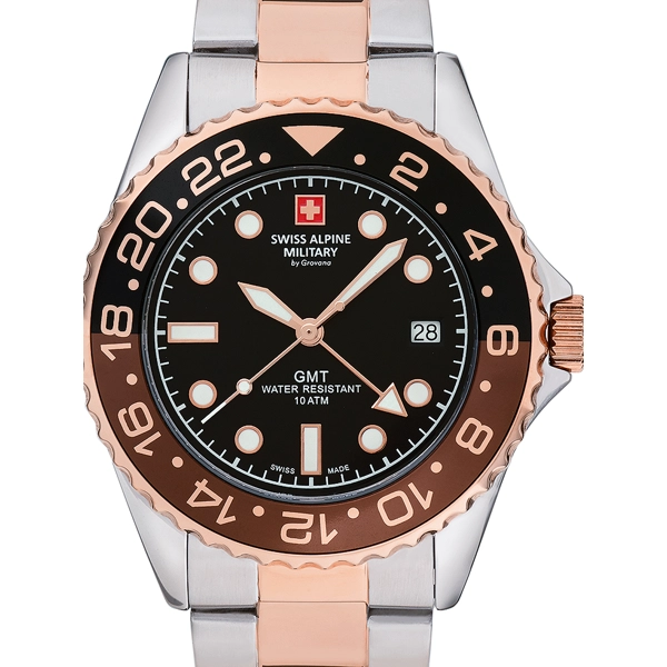 Swiss Alpine Military 7052.1154 men`s watch GMT 42mm 10ATM