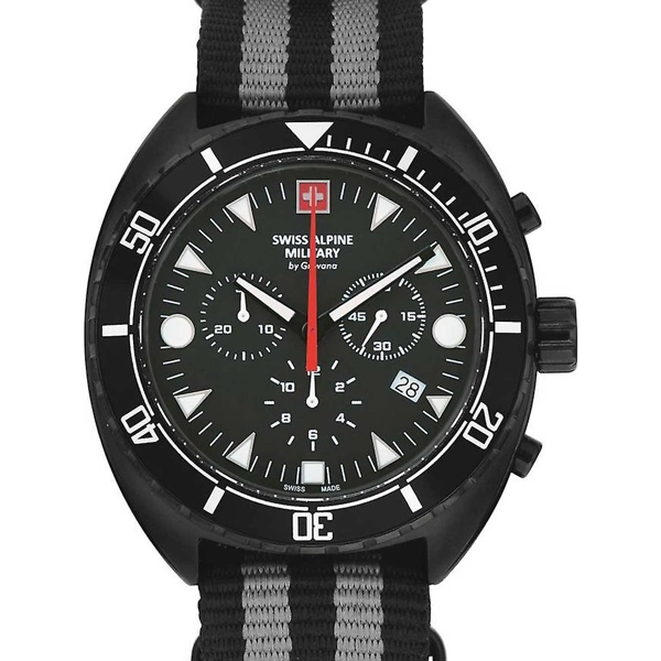 Swiss Alpine Military 7066.9677 turtle chronograph 44mm 10ATM