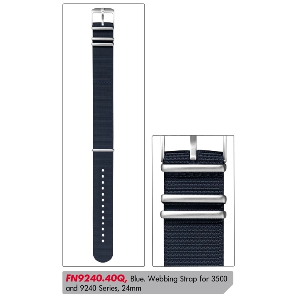 Luminox Textile Replacement Strap FN9240.40Q [24 mm] blue + silver Buckle