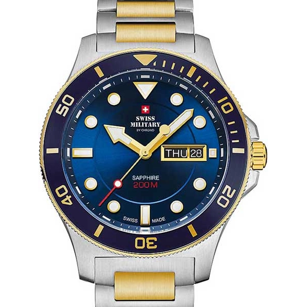 Swiss Military by Chrono SM34068.11 sapphire men`s 43mm 20ATM