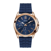 Guess W1177G4 Men's Blue Silicone Strap Watches