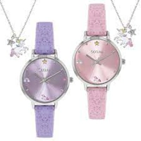 Tikkers ATK1078 Pink Dial Leather Strap Girls ..