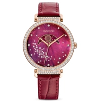 Swarovski  5613323 Red Leather Watches For Women