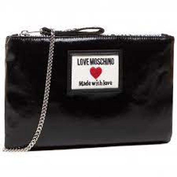 Womens Love Moschino Made with Love Clutch Bag JC4037PP1CLC100A - Black