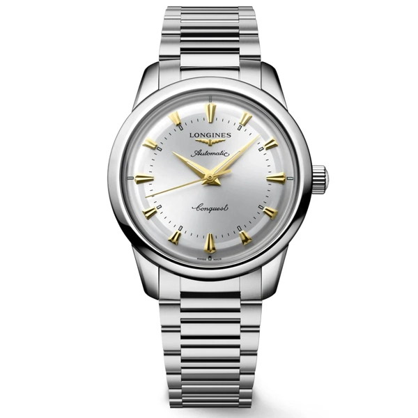 Longines Conquest Heritage L1.650.4.72.6 Silver Stainless Steel Watches For Men