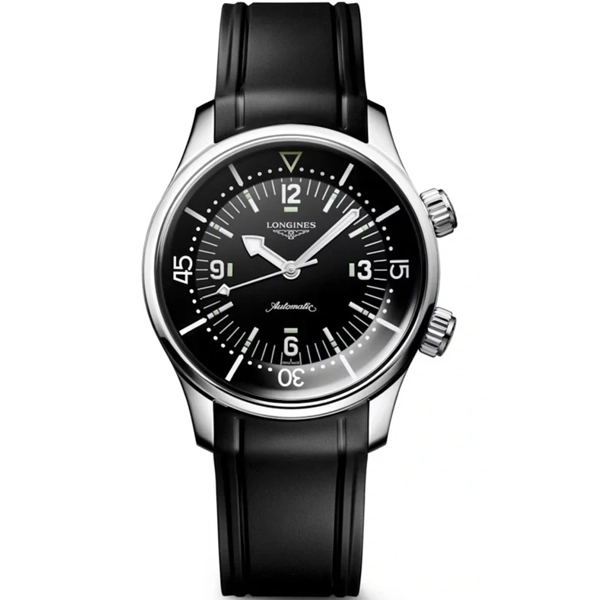 Longines L3.764.4.50.9 Black Rubber Watches For Men