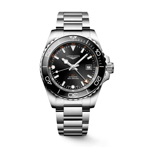 Longines Conquest HydroConquest GMT L3.890.4.56.6 Silver Stainless Steel  For Men