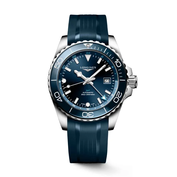 Longines Conquest HydroConquest GMT L3.890.4.96.9 Blue Rubber For Men