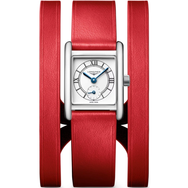 Longines Elegance Mini DolceVita L5.200.4.75.0 Red Leather Watches For Womens