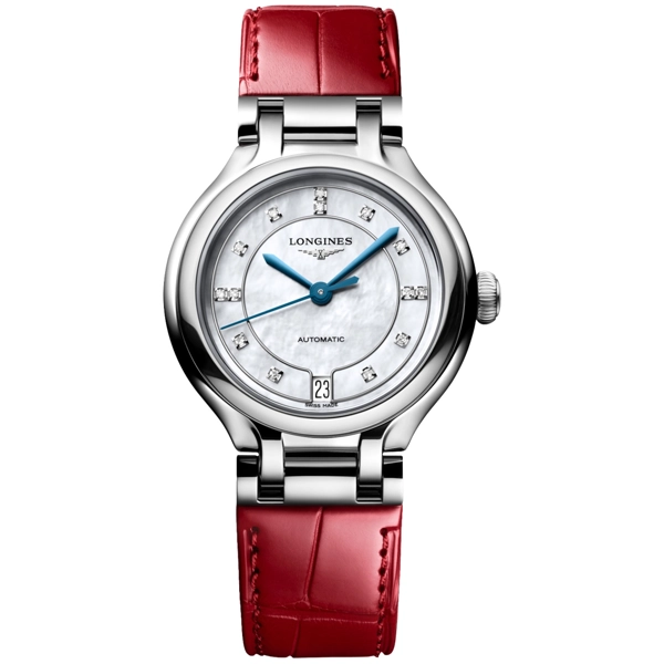 Longines Elegance PrimaLuna L8.124.4.87.2 Red Leather Watches For Womens