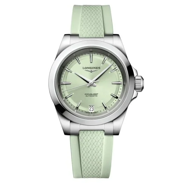 Longines Conquest L3.430.4.02.9 Green Rubber For Women