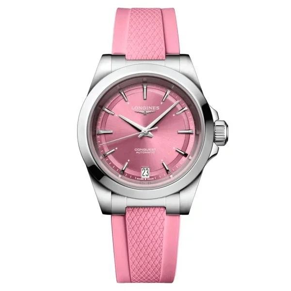 Longines Conquest L3.430.4.99.9 Pink Rubber For Women
