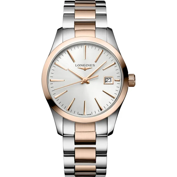 Longines Conquest Classic L2.386.3.72.7 Silver & Gold Stainless Steel For Women
