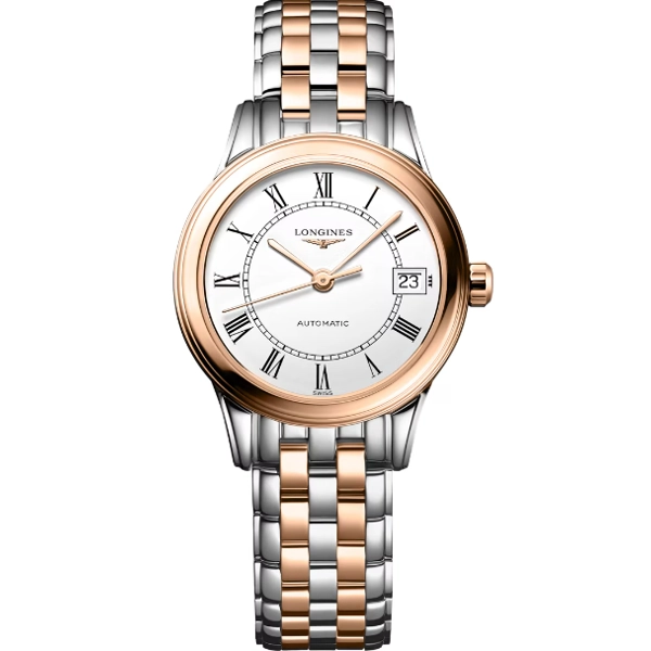 Longines Elegance Flagship Classic L4.274.3.91.7 Silver  Stainless Steel & Gold Watches For Womens