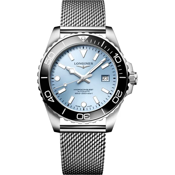 Longines Conquest HydroConquest L3.788.4.99.6 Silver Stainless Steel  For Men