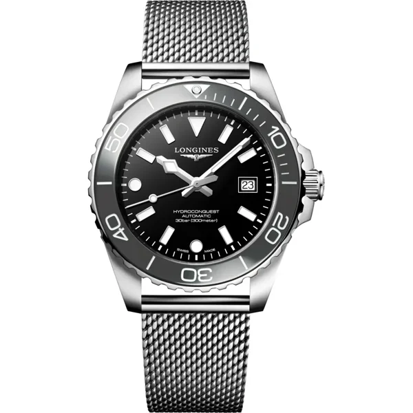 Longines Conquest HydroConquest L3.788.4.70.6 Silver Stainless Steel  For Men