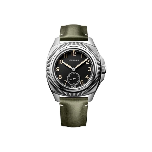 Longines Pilot Majetek L2.838.4.53.2 Green Leather Watches For Men