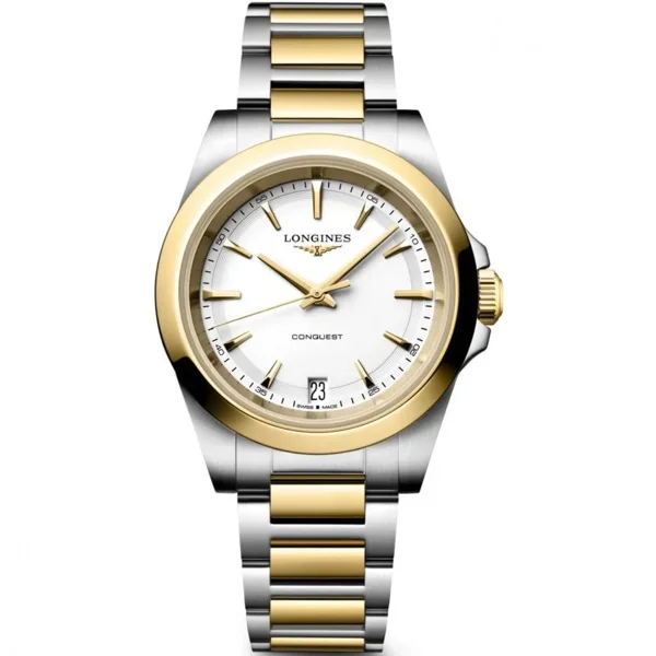 Longines Conquest L3.460.3.12.7 Silver Stainless Steel with Yellow PVD Coating For Women