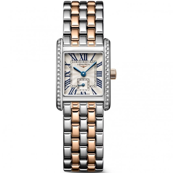 Longines Elegance Mini DolceVita L5.200.5.79.7 Silver Stainless Steel & Gold Watches For Womens