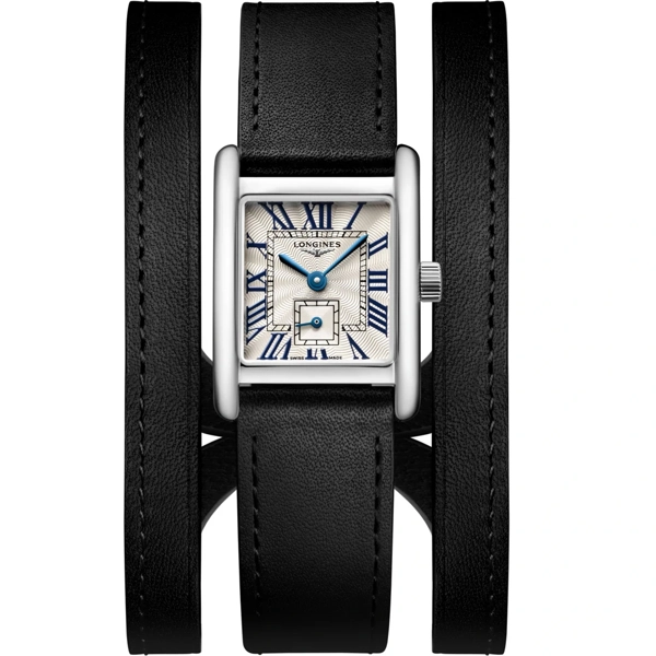 Longines Elegance Mini DolceVita L5.200.4.71.0 Black Leather Watches For Womens