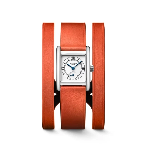 Longines Elegance Mini DolceVita L5.200.4.75.8 Orange Leather Watches For Womens