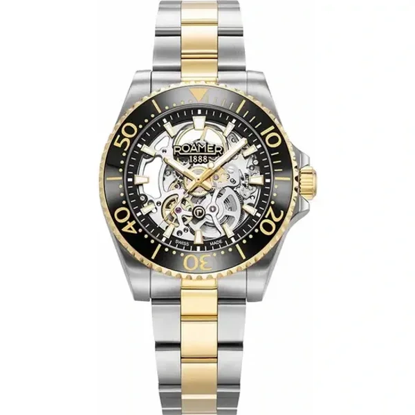 ROAMER PREMIER_SKELETON 986984_47_85_21 Silver,Gold Stainless Steel Watches For Men