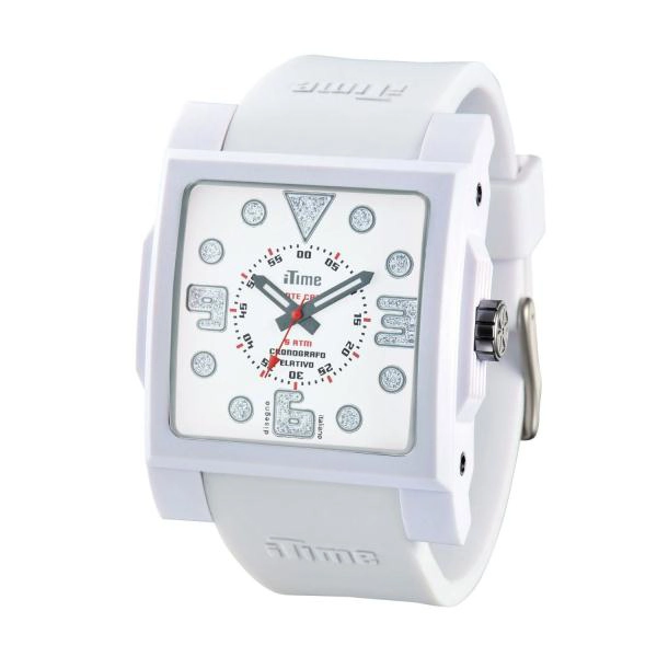 iTime Unisex White Dial White Strap MC4300-D-MC01 Watch