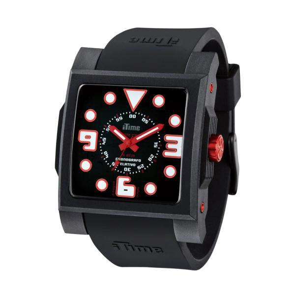 iTime Unisex Quartz Black Dial Black Strap MC4302-MC03 Watch