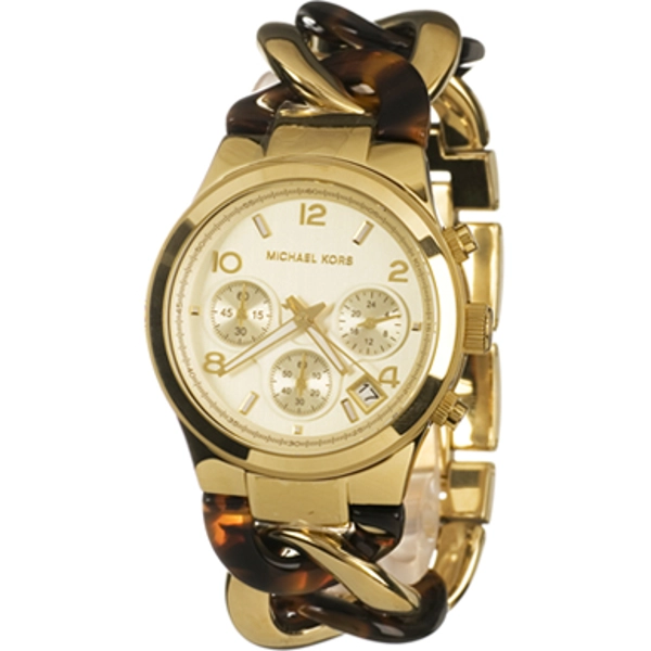Michael Kors Chain Link Acrylic Gold-Tone Ladies Watch MK4222