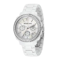 Michael Kors Chronograph White Acrylic Bracele..