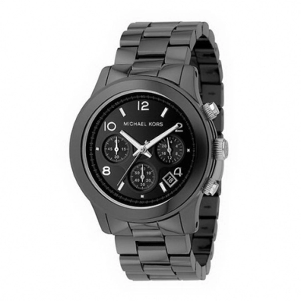 Michael Kors Men's Black Dial Black Ceramic Chronograph Watch MK5164