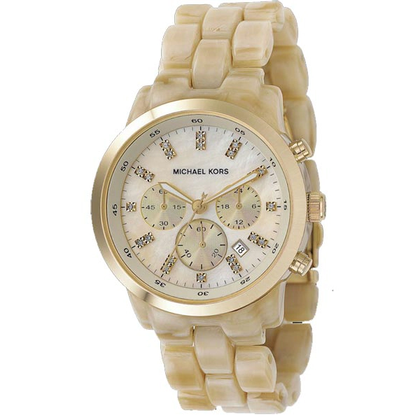 Michael Kors Watches MK5217 Ladies Chronograph Crystals Champayne