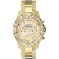 Michael Kors Women's Glitz Chrono Horn & Gold ..