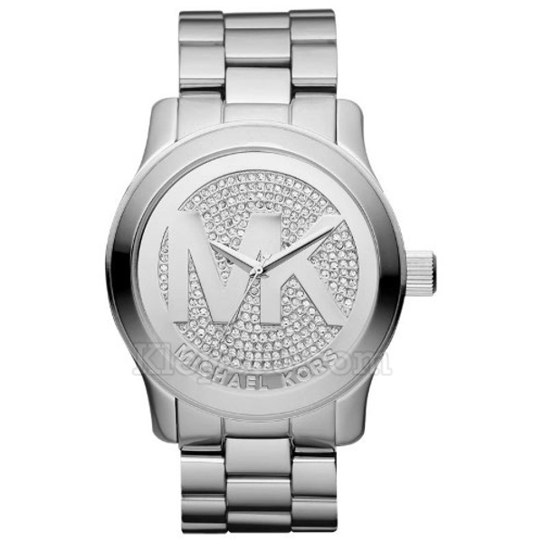 Michael Kors Ladies Silver Diamond Jet Set Sport MK5544