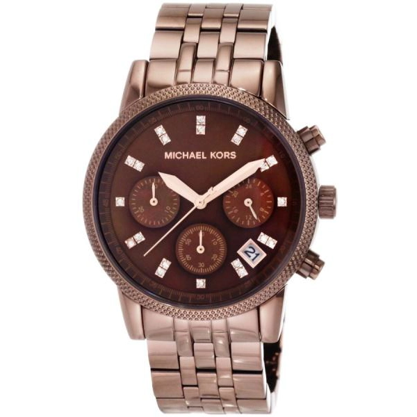 Michael Kors Ritz Chronograph Chocolate Brown Ladies Watch MK5547