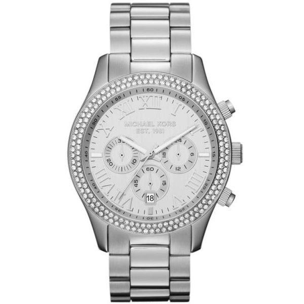 Michael Kors Watches MK5667 Ladies Silver Chronograph Watch